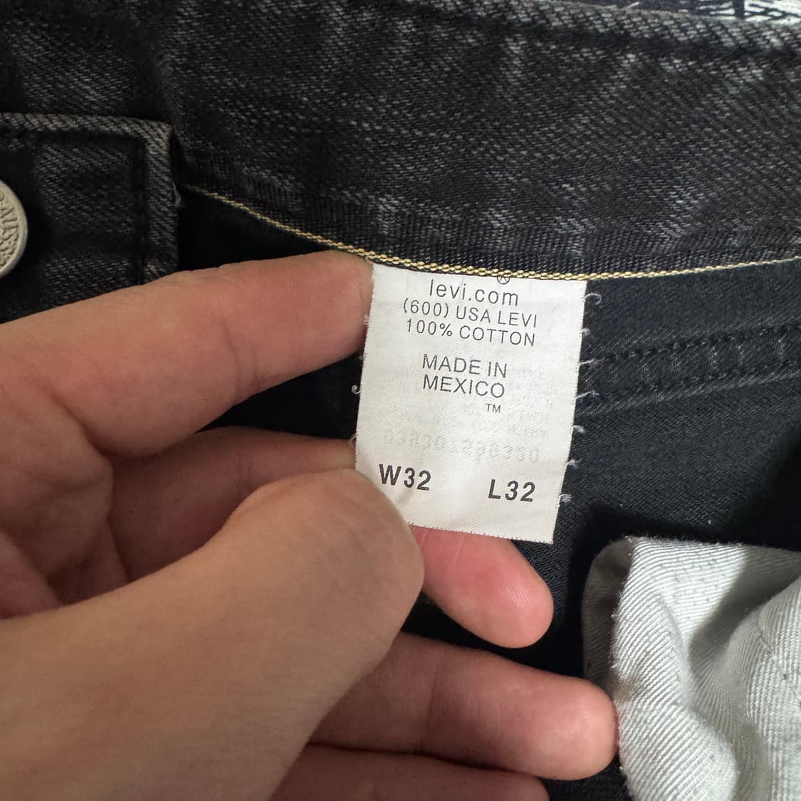 00s 리바이스 멕시코 생산 블랙 스트레이트 W  32 L34 상품이미지4