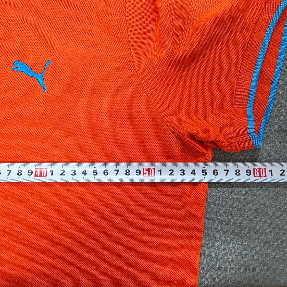 XL 푸마 오렌지 배색 반팔 카라티셔츠 상품이미지5