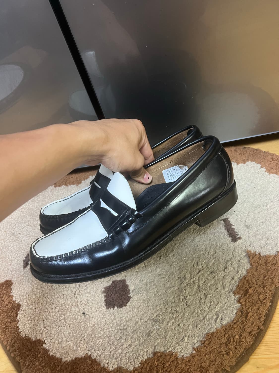 GH bass weejuns 위준 지에이치바스 페니 로퍼 투톤 검흰  상품이미지5