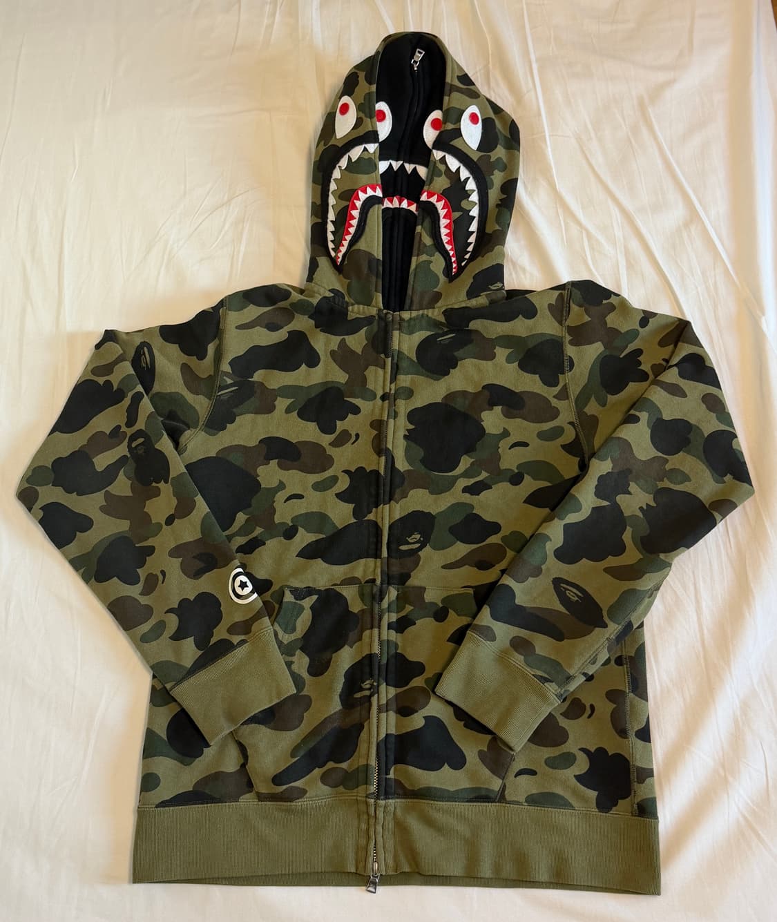 정품 베이프 더블샤크 후드집업 m 상품이미지1