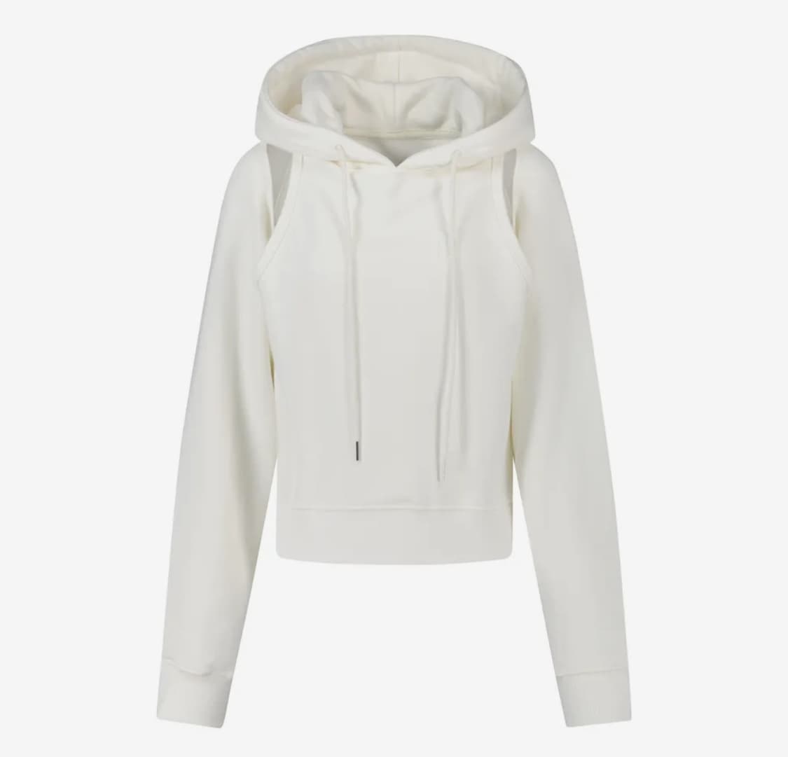 유이브빈티지 자체제작 쓰리피스 후드나시 볼레로 세트 화이트 무신사 상품이미지2