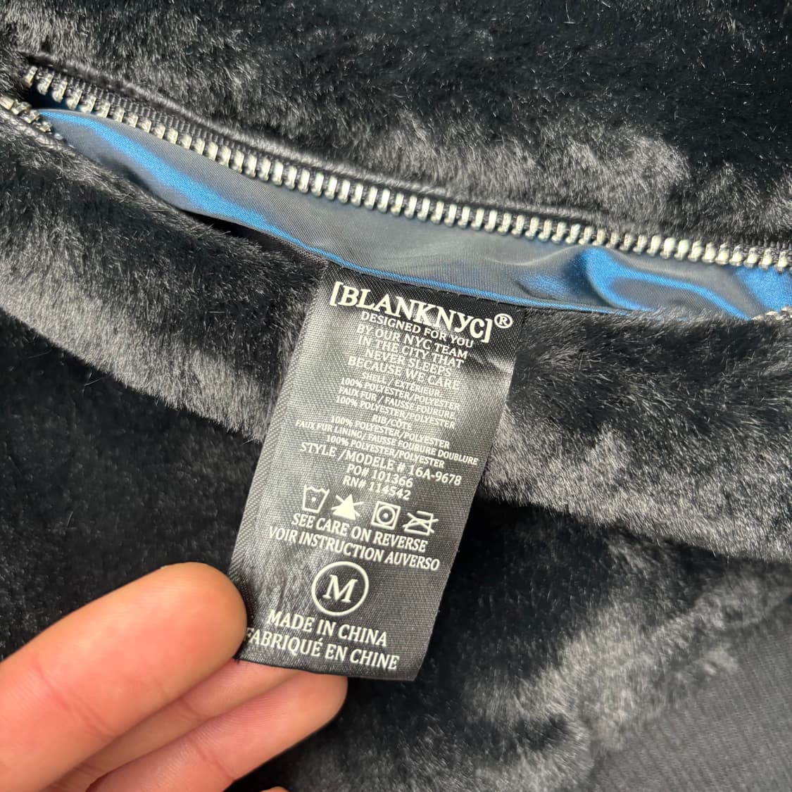 Blank NYC 브랭크 엔와이씨 리버시블 퍼 자켓 L 상품이미지9