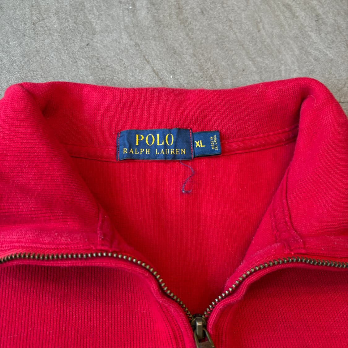 폴로 정품 레드 반집업 니트 상품이미지5