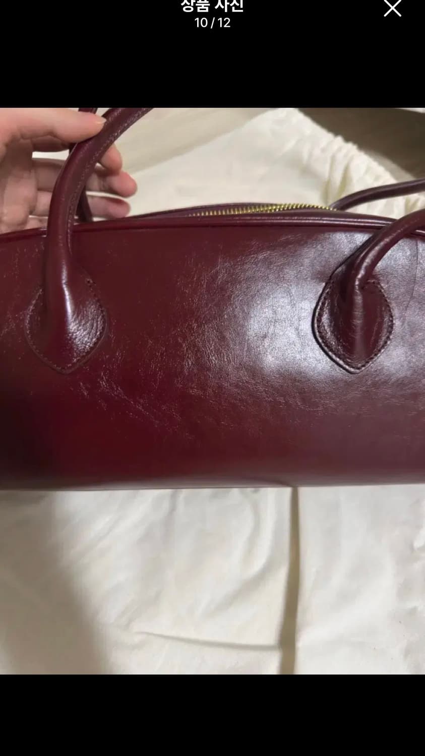 위아 바게트 숄더백 카키/와인 상품이미지4