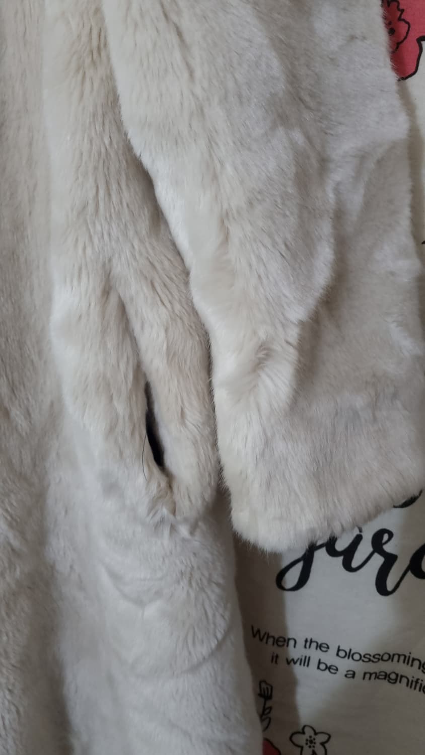 Merry.J 아이보리 롱 퍼 코트 F 상품이미지5