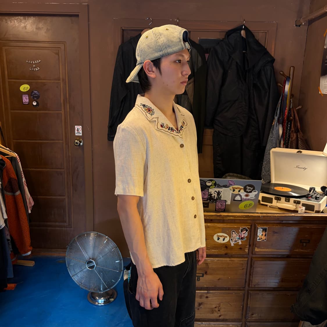LINEN FRENCH FLOWER EMBROIDERY SHIRT 상품이미지7