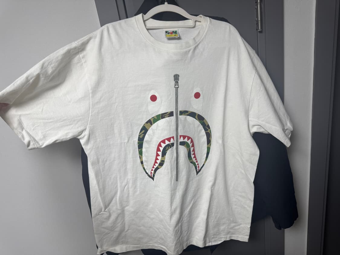 베이프 샤크 반팔 흰색 2xl 상품이미지1
