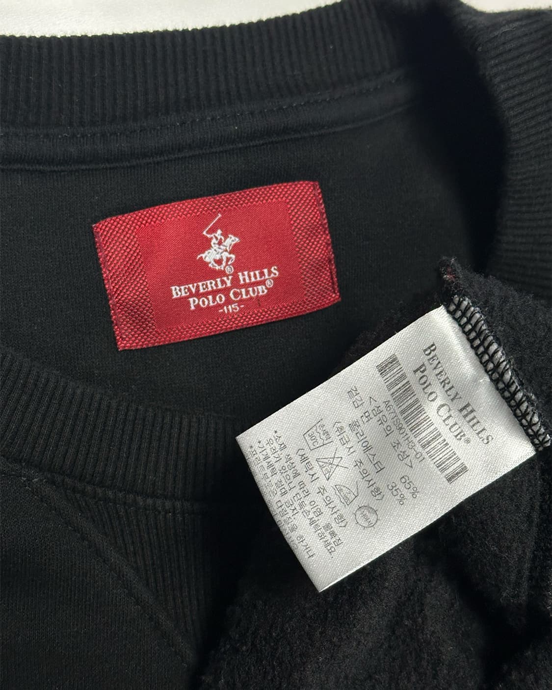베버리힐스폴로클럽 로고 기모 맨투맨 상품이미지3