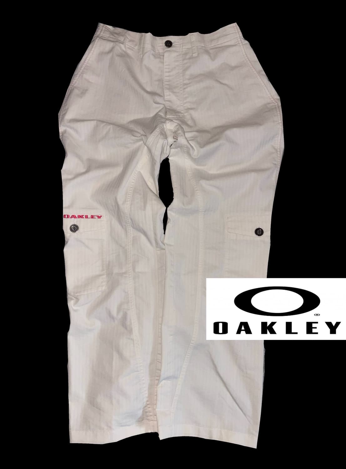 오클리 흰색 카고 포켓 팬츠 상품이미지1