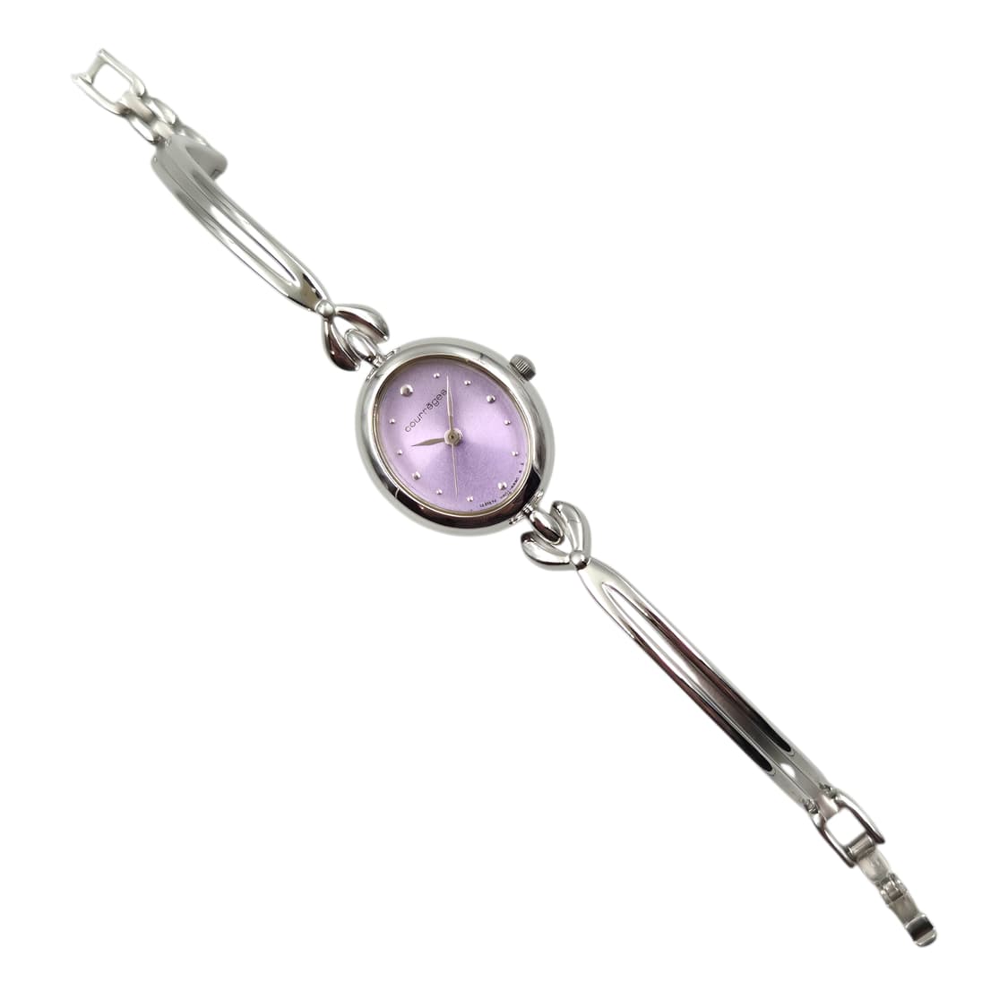 90s 한정 꾸레쥬 스페이스 에이지 핑크 오발 시계 상품이미지2