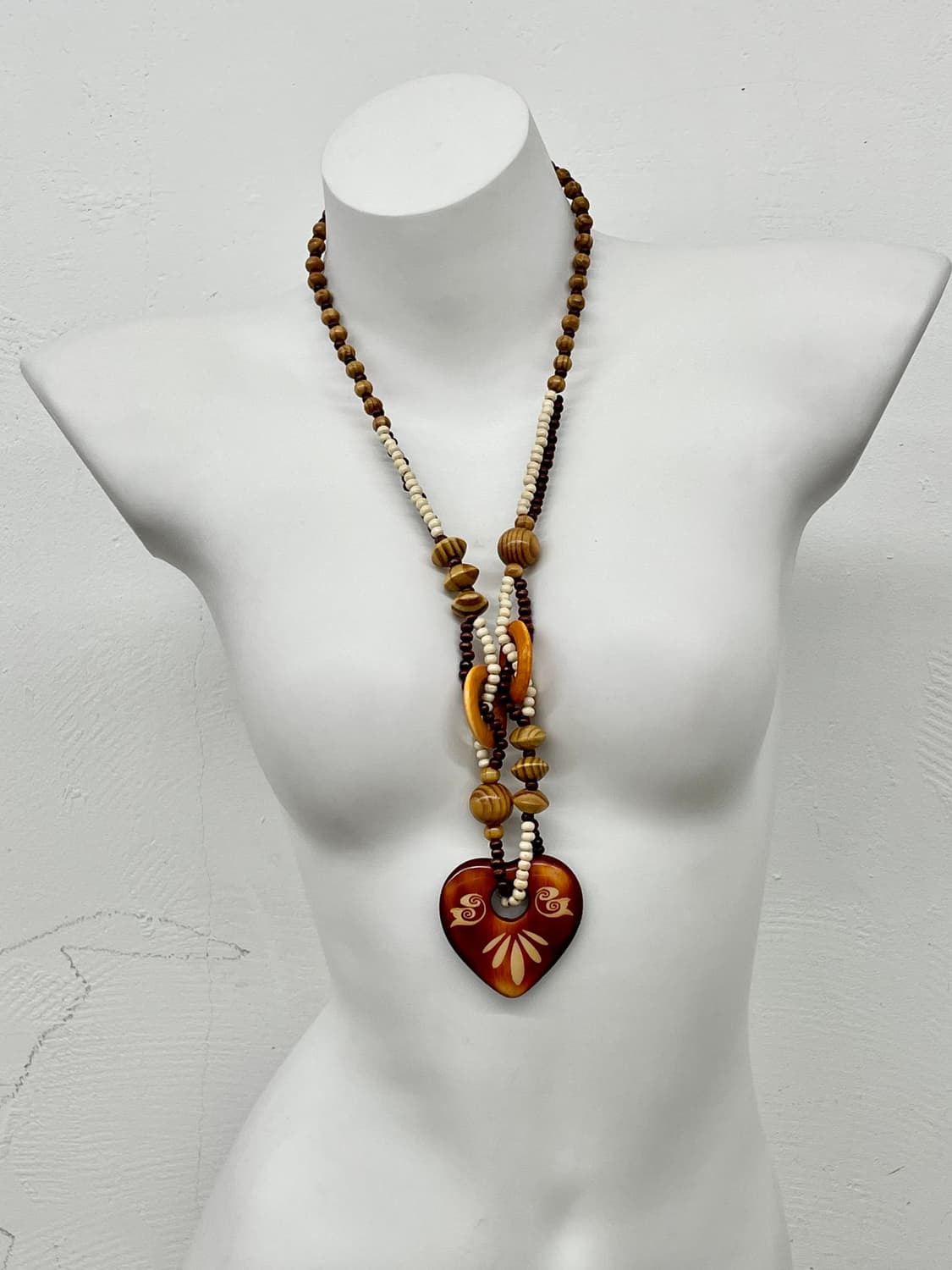 히피 에스닉 우드 롱 네크리스 상품이미지3