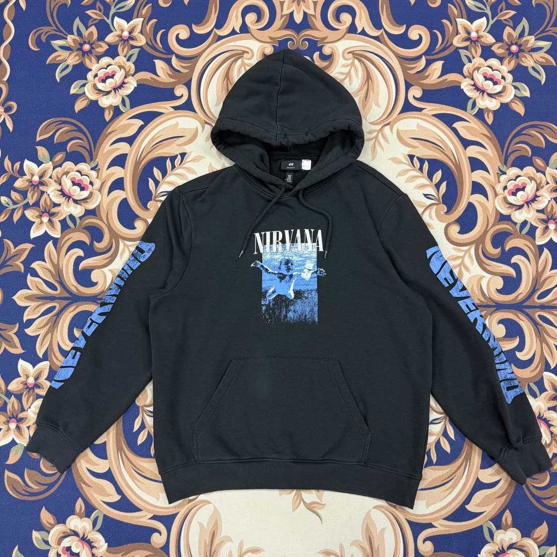 (M)H&M 너바나 후드티셔츠(블랙) 상품이미지1