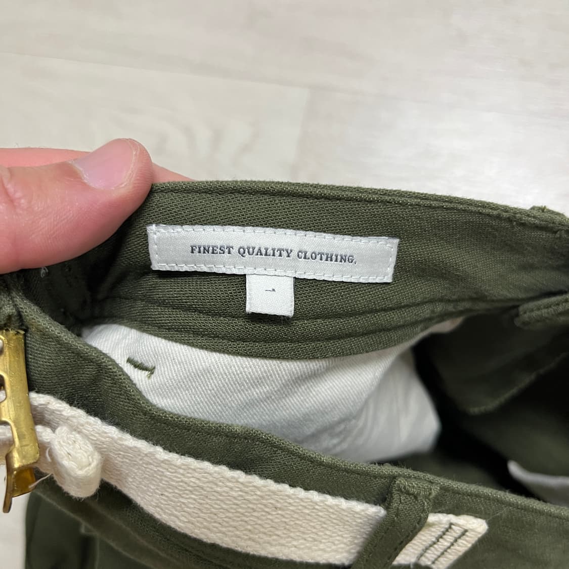 [1] 아워셀브스 백사틴 bdu 쇼츠 올리브 드랩 반바지 상품이미지8