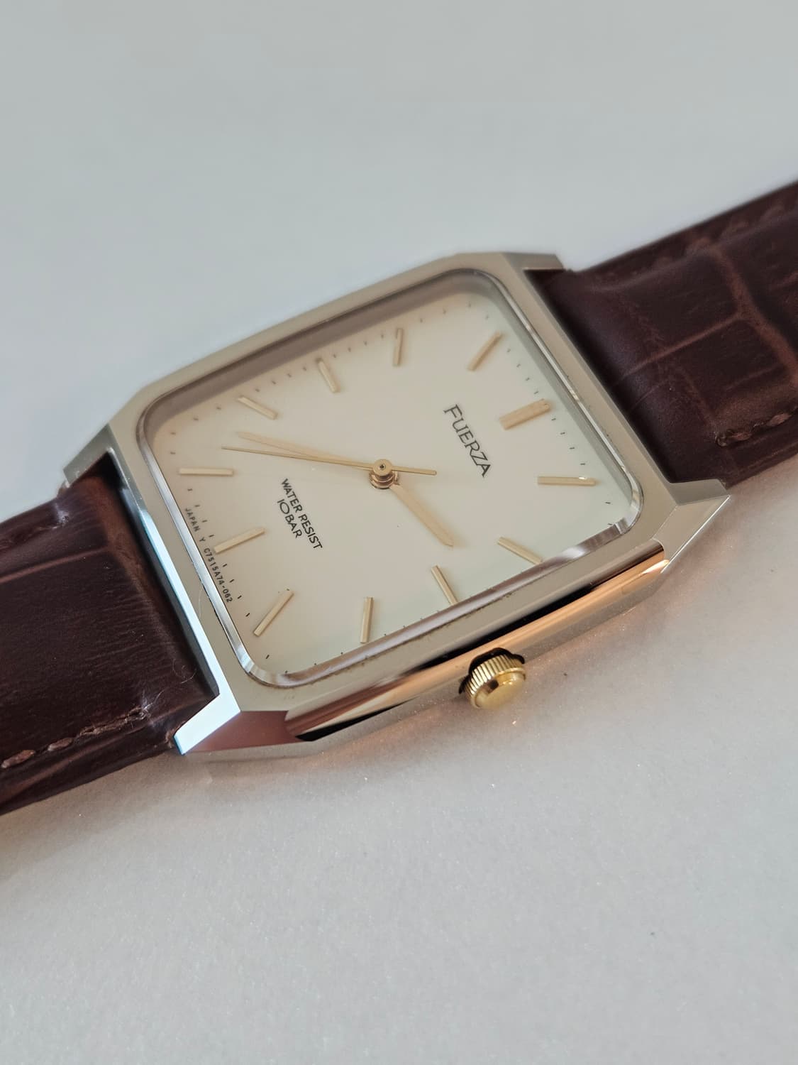 빈티지 오리엔트 FUERZA 사각 가죽 시계 상품이미지3