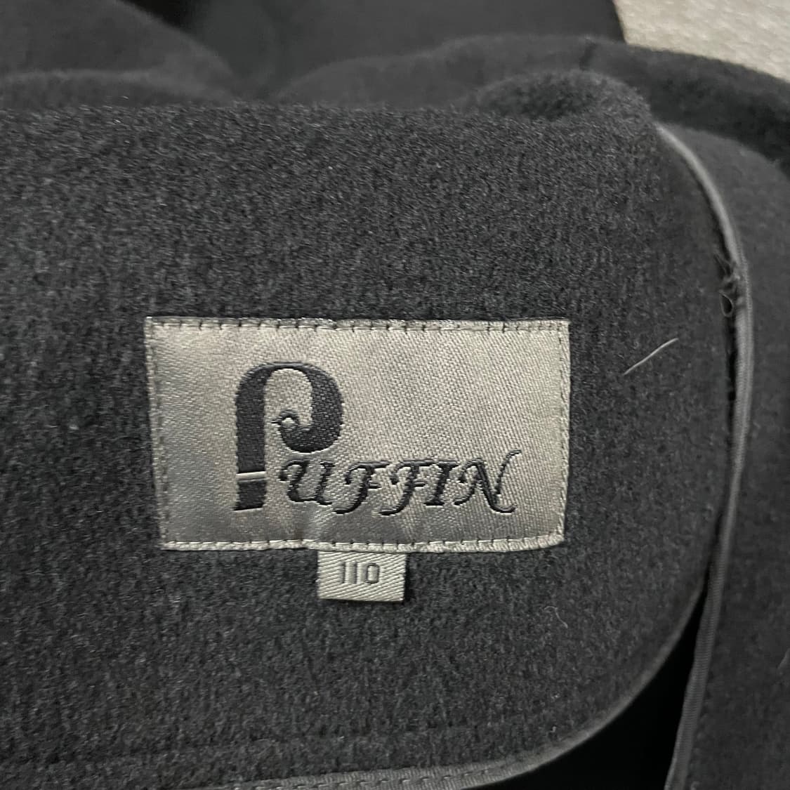 PUFFIN 블랙 울 100 싱글 미디 코트 상품이미지6