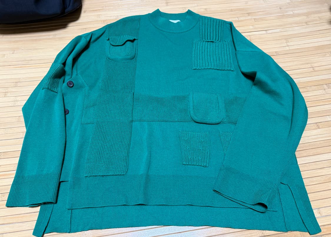 솔리드옴므 멀티 포켓 오버 사이즈 니트 상품이미지2