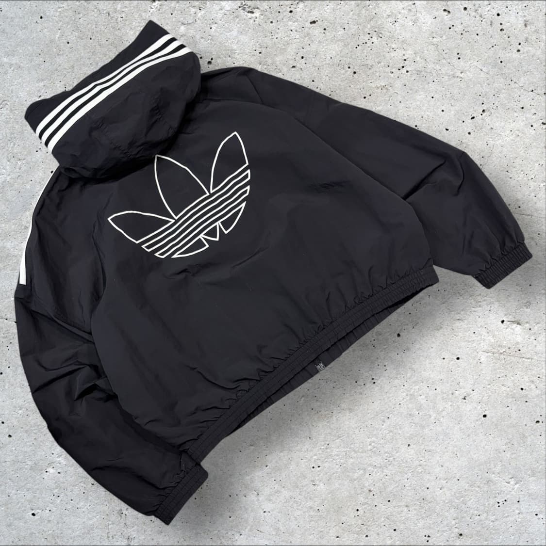[M] 아디다스 후드 바람막이 블랙 트레포일 B725 상품이미지1