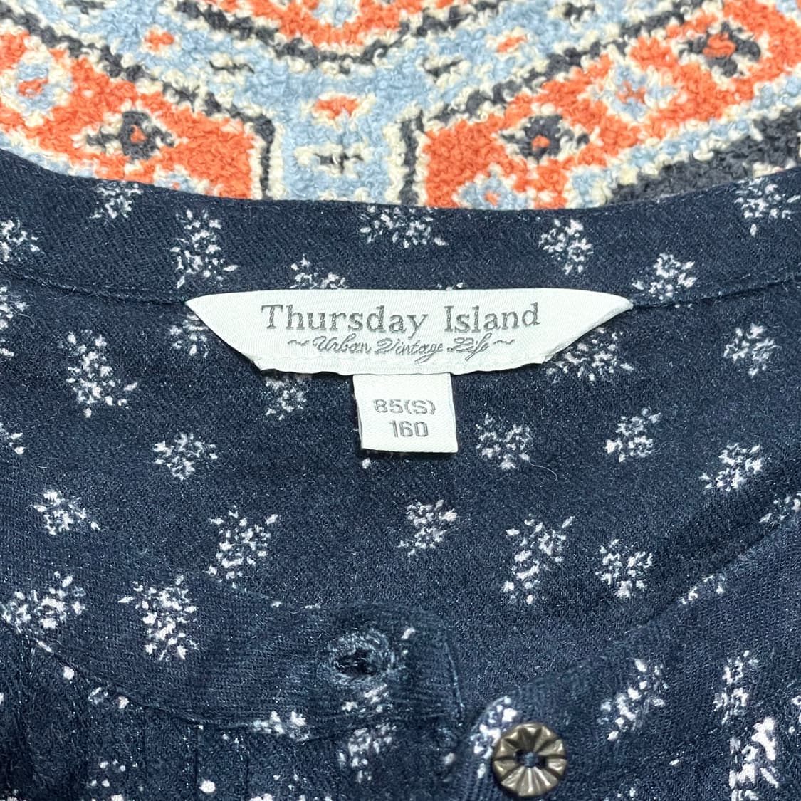 써스데이아일랜드 네이비 보헤미안 롱 원피스 여성S 상품이미지4