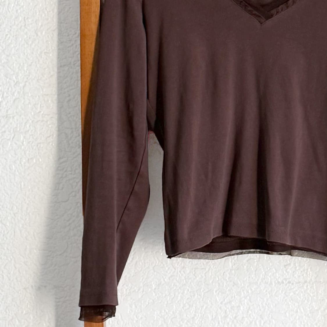 코코아 레이스 브이넥 티 상품이미지3