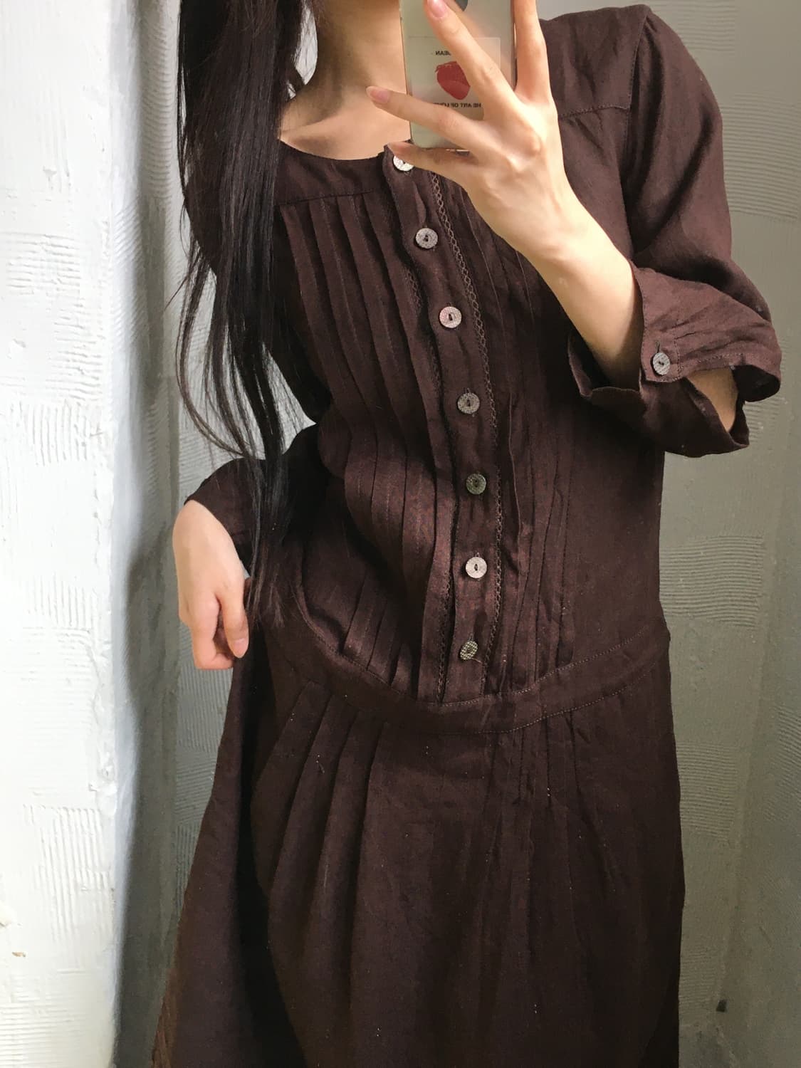 Max Mara 막스마라 브라운 컬러 린넨 원피스 상품이미지2