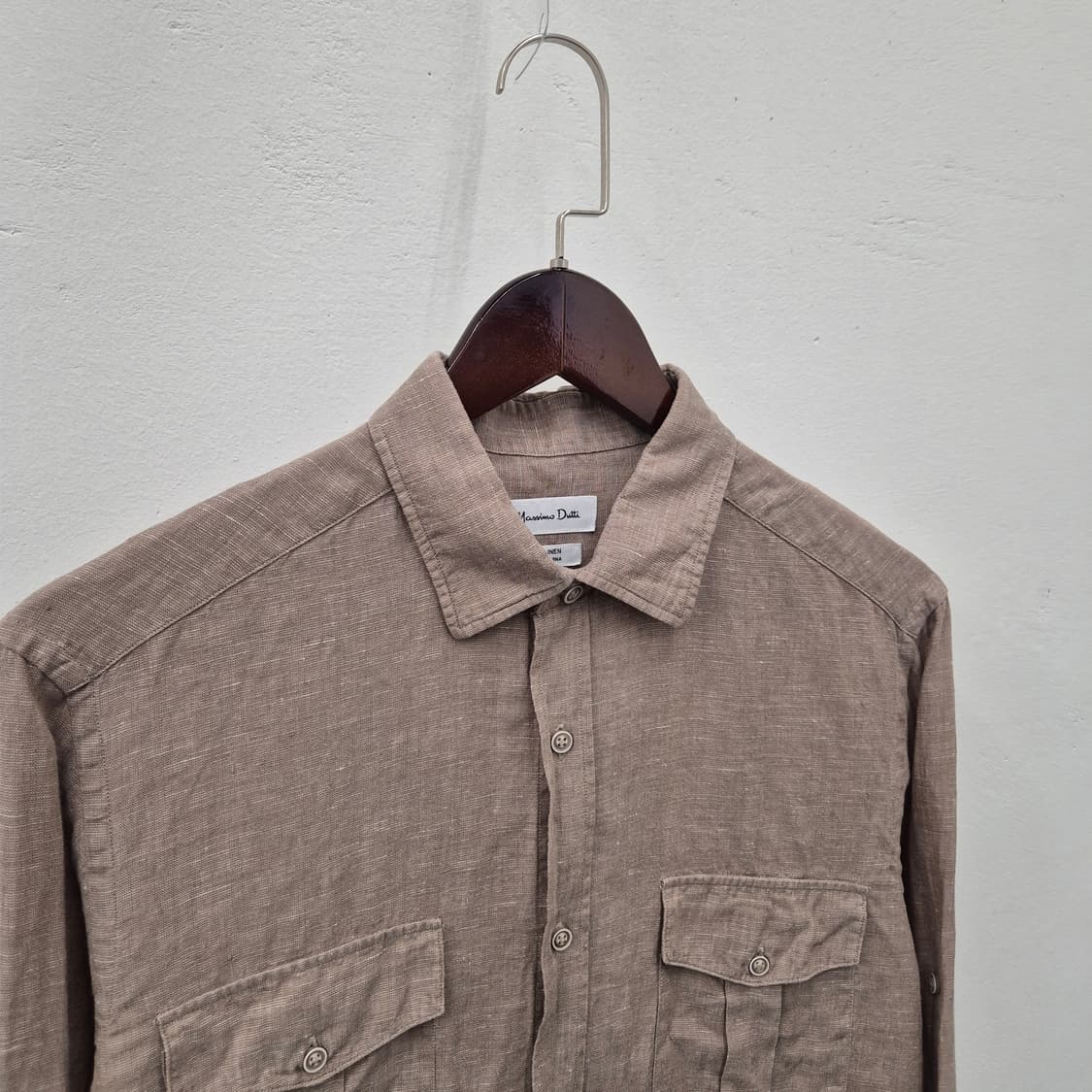 마시모두띠 린넨 포켓 디테일 셔츠 M 상품이미지3