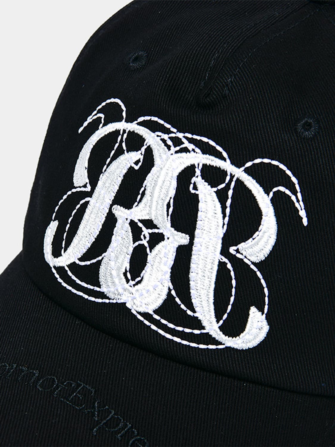 코드 R 엠브로이더리 볼캡 모자 블랙 상품이미지3