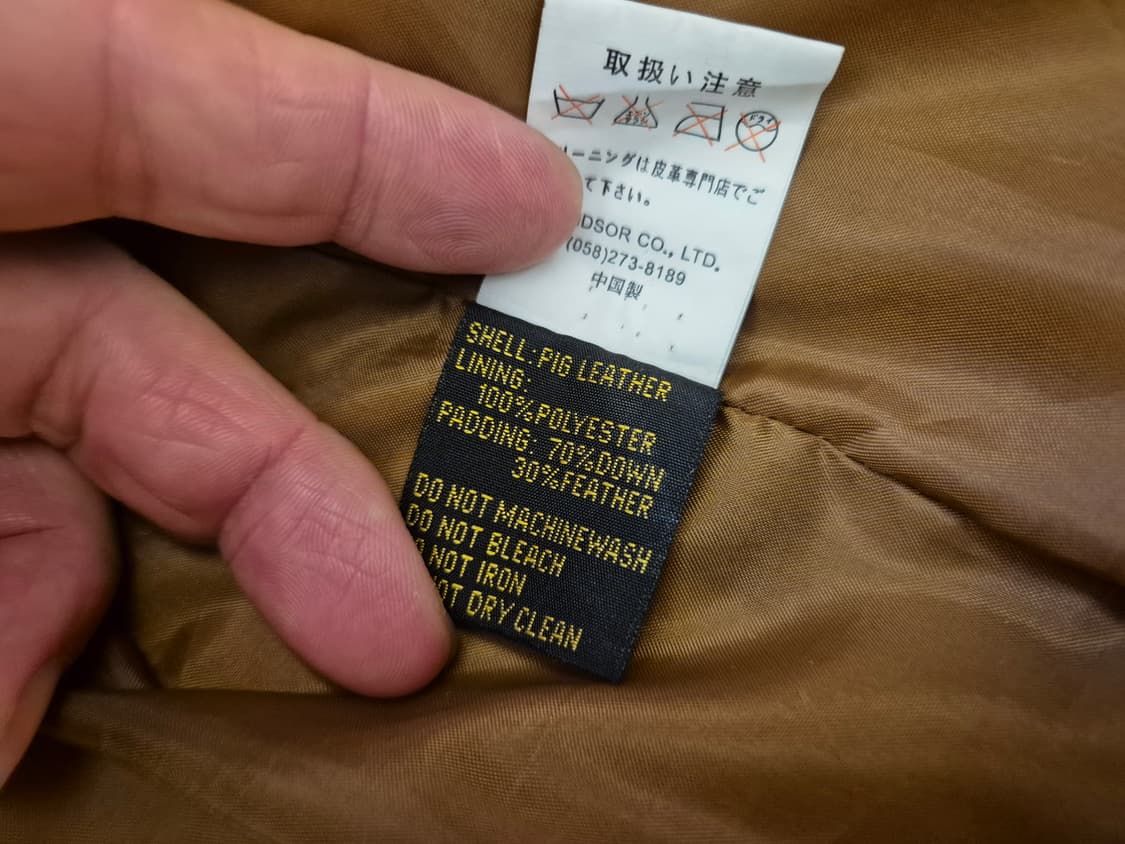 90s suggestion 레더 다운 자켓 상품이미지10