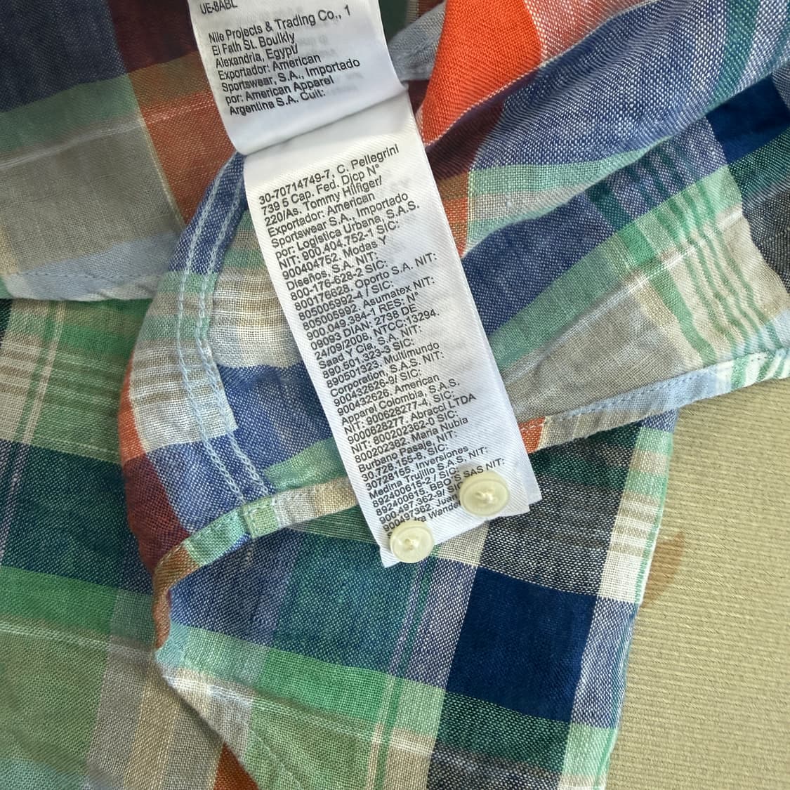 (XL)타미힐피거 Tommy hilfiger 체크린넨셔츠 상품이미지4