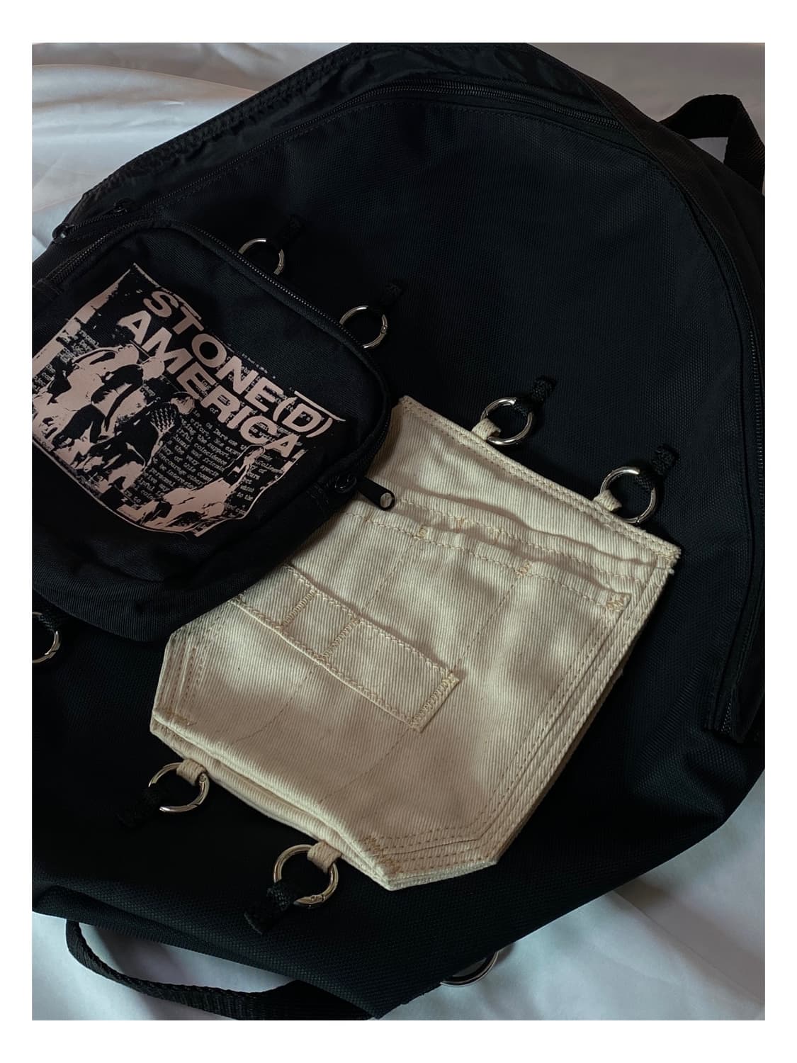 라프시몬스 스톤 아메리카 패디드 링 백팩 이스트팩 아카이브 가방 상품이미지3