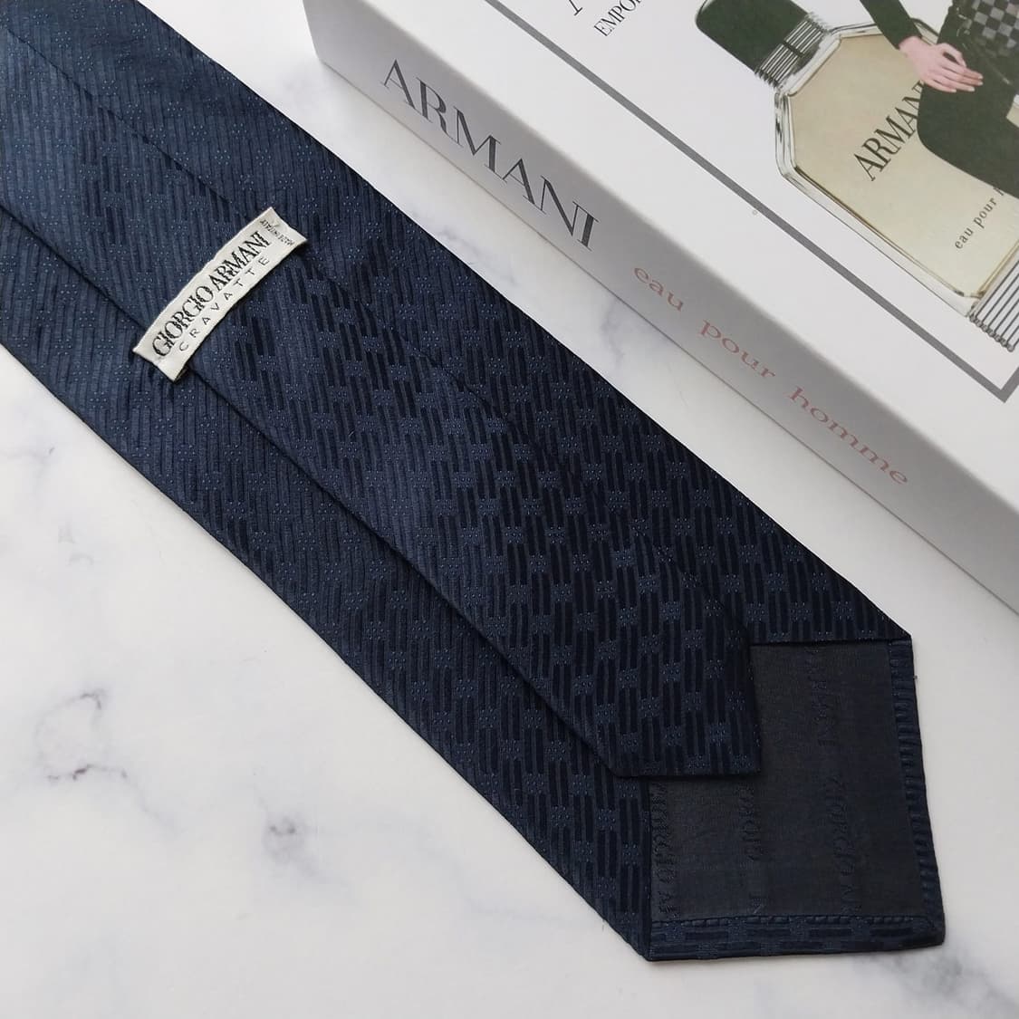조르지오 아르마니 실크 자카드 패턴 넥타이 9.8cm A+등급 K2244 상품이미지7