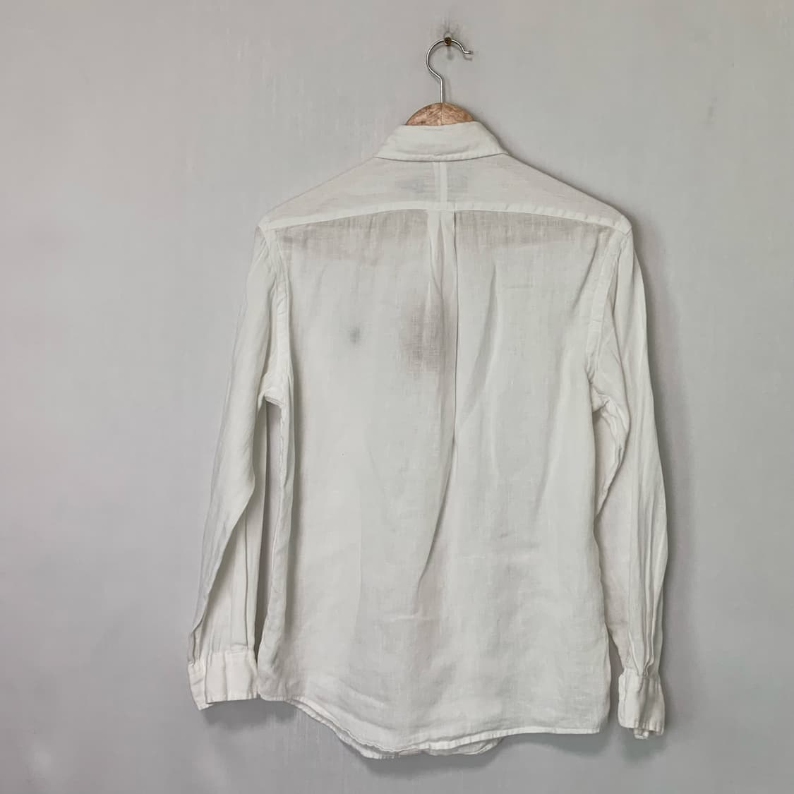 폴로 랄프로렌 포니 로고 린넨 긴팔 셔츠 화이트 아이보리 남성 S 상품이미지5