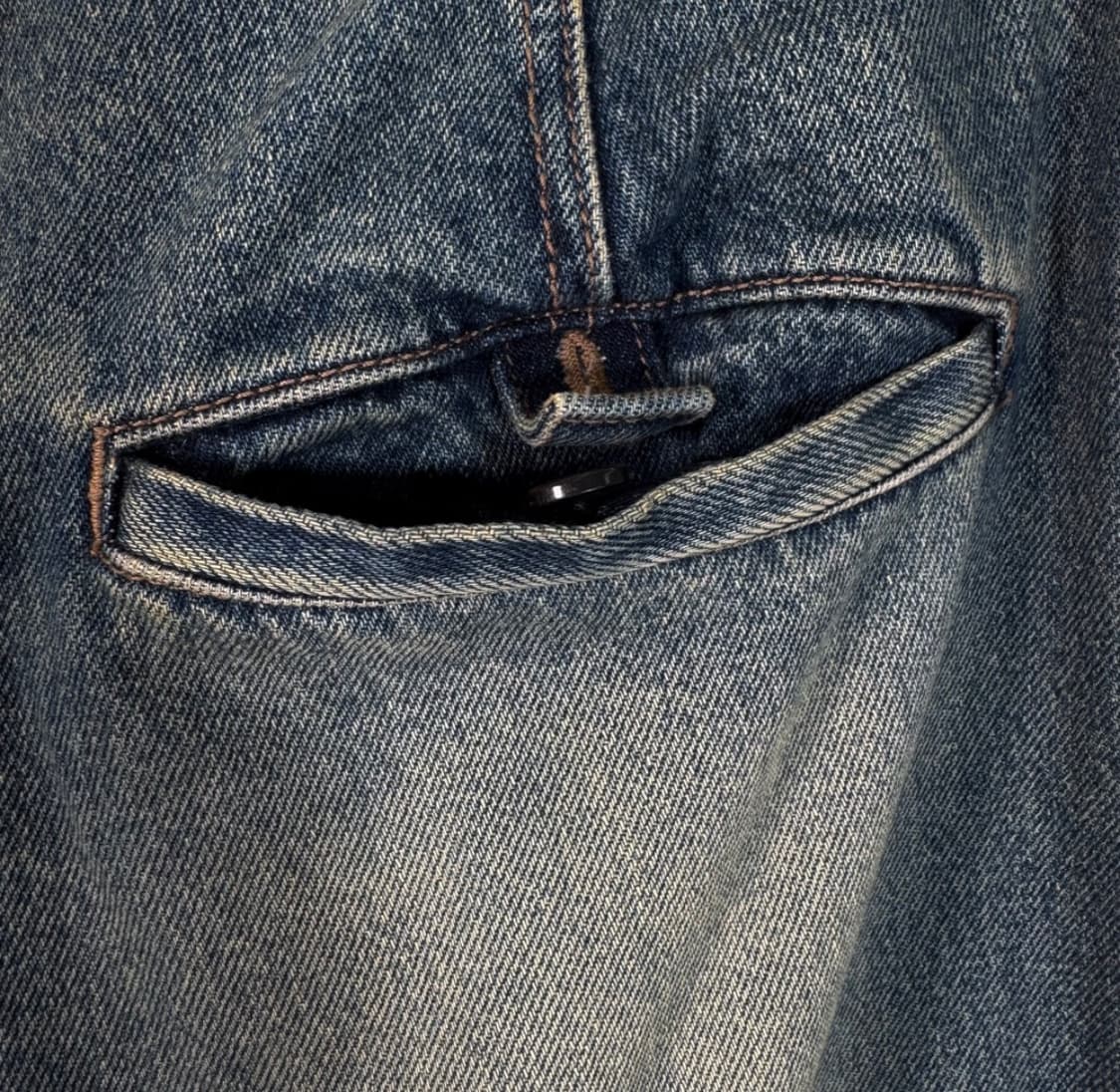 [44] 준지 남성 포켓 후라쉬 워싱 카고 데님 팬츠 블루 상품이미지8