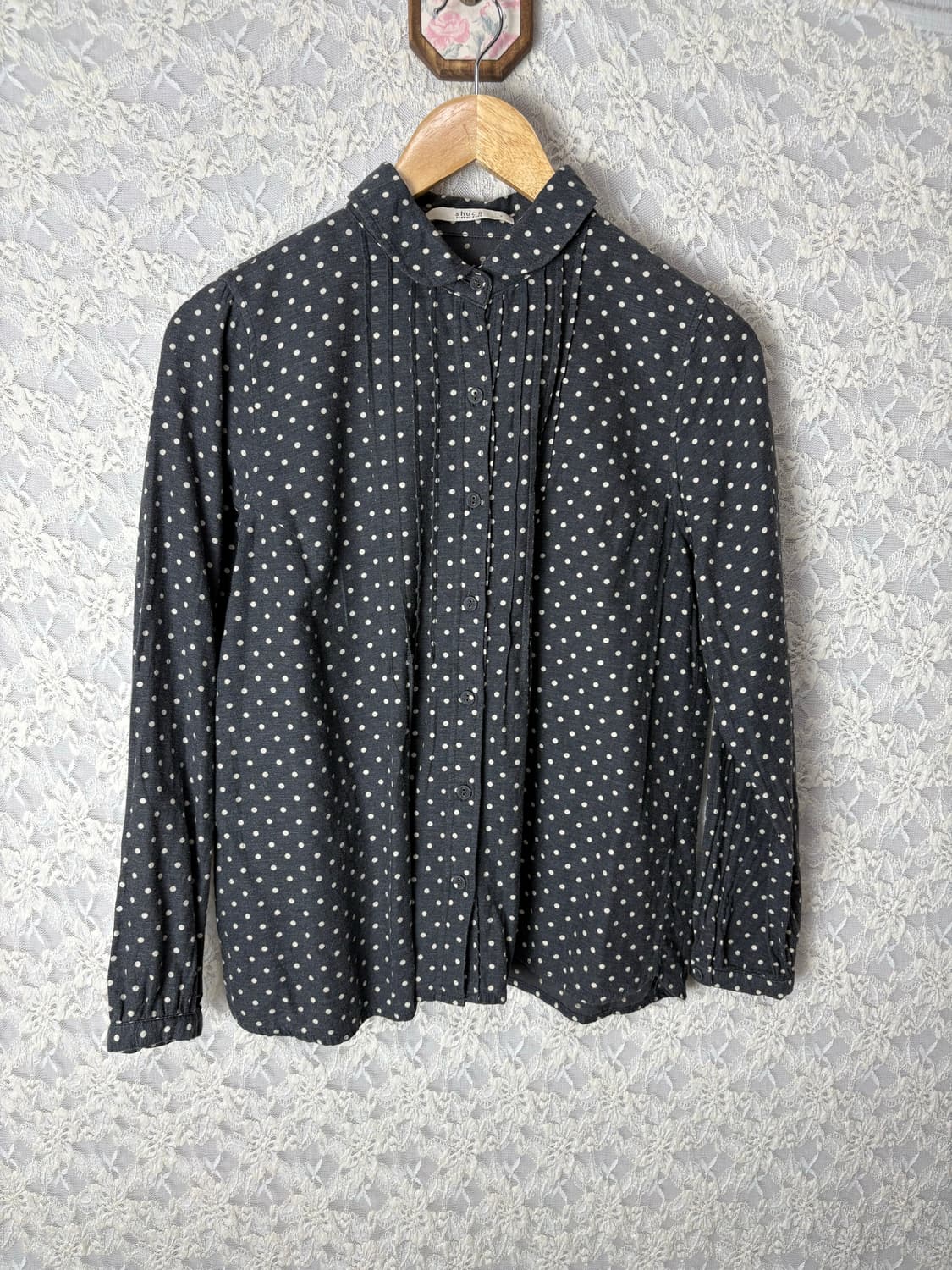 다크 그레이 도트 셔츠 상품이미지7