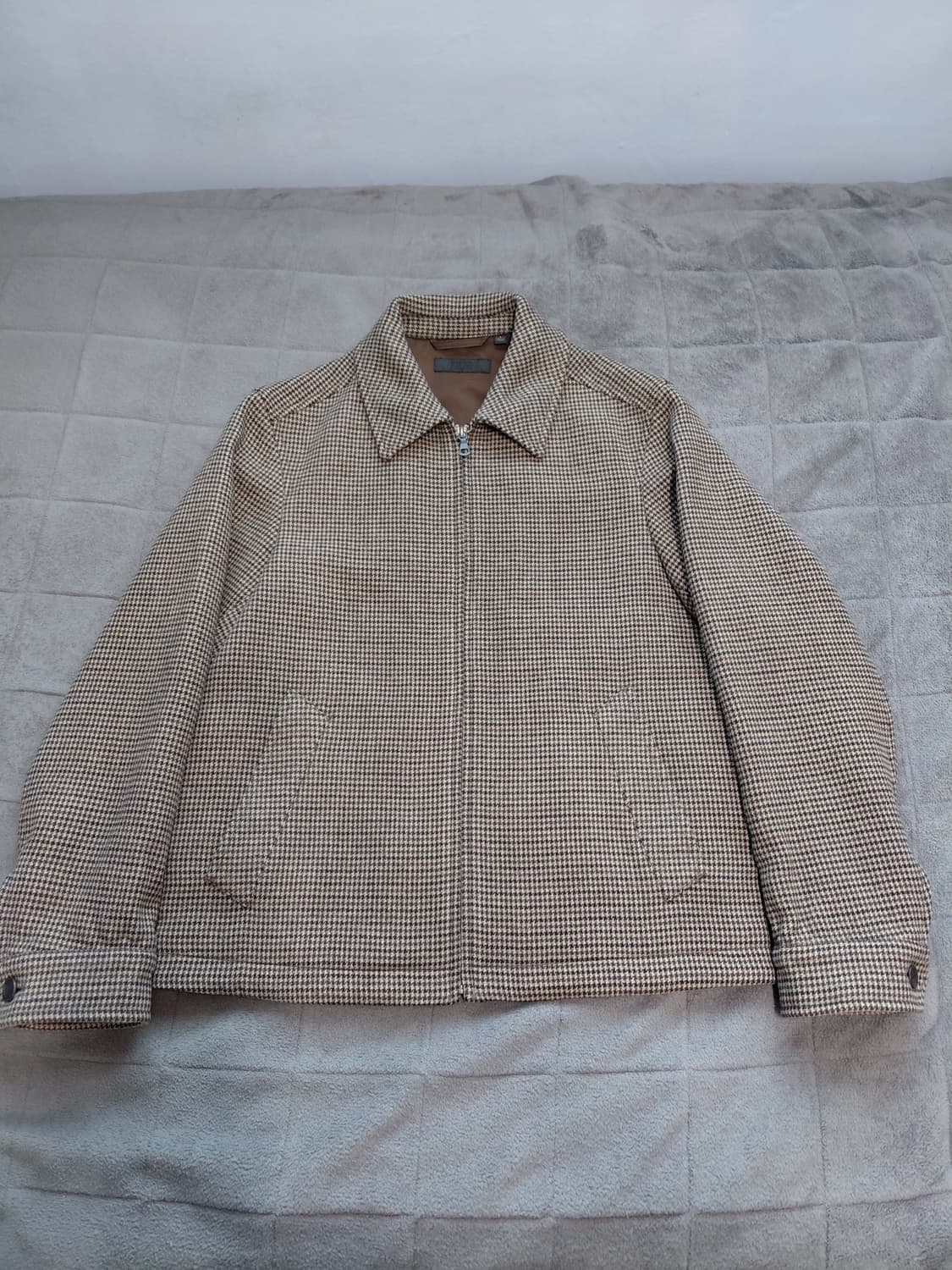 유니클로 싱글카라체크쇼트블루종 S 상품이미지1