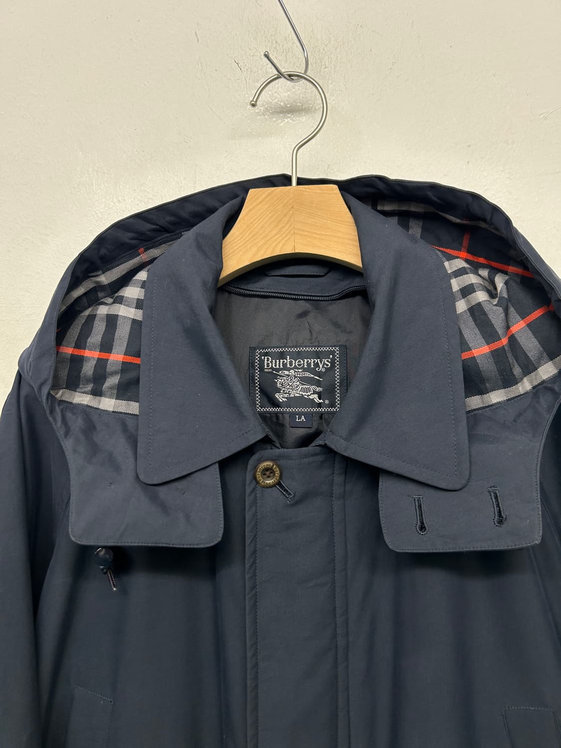 90s BURBERRYS 버버리 네이비 코트 상품이미지4