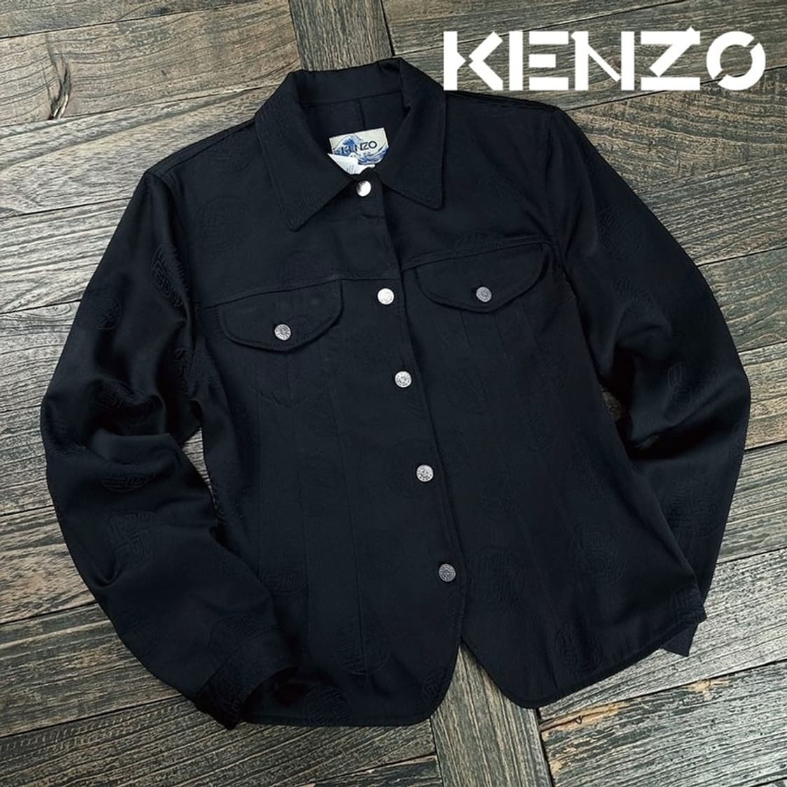 [겐조] 멀티 패턴 드레시드 트커러 자켓 블랙 P01571 상품이미지1