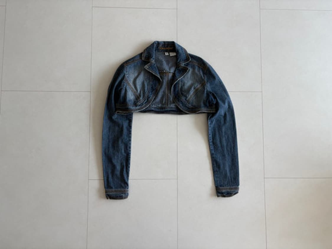 washed denim bolero jacket 상품이미지1