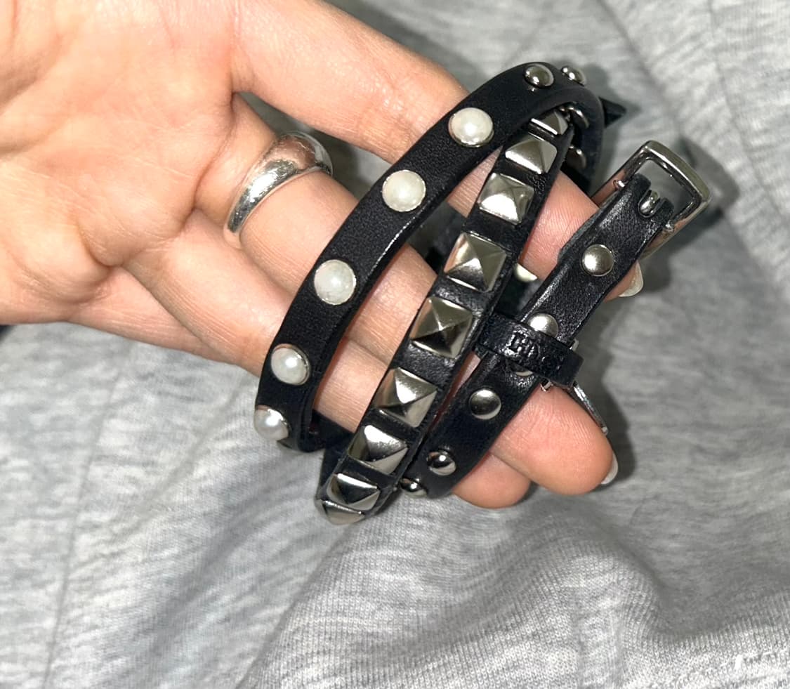히스테릭글래머 레더팔찌 단품 상품이미지2