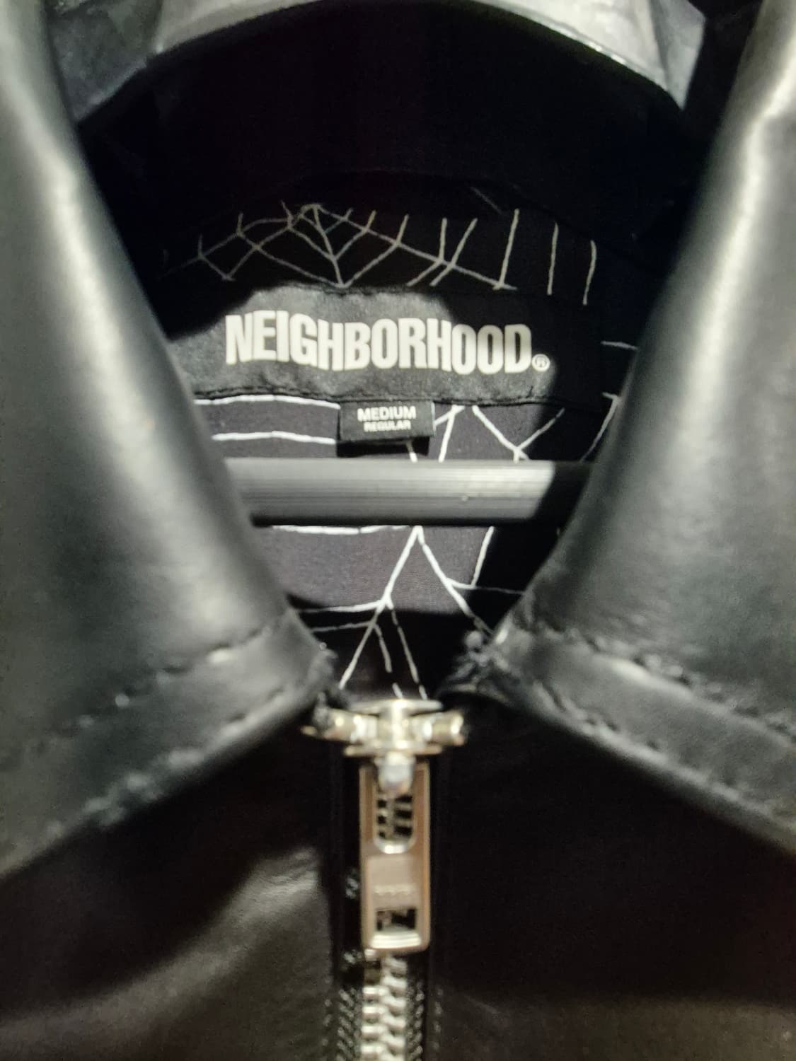 네이버후드 / 싱글 블랙 가죽 자켓 / M사이즈 상품이미지5