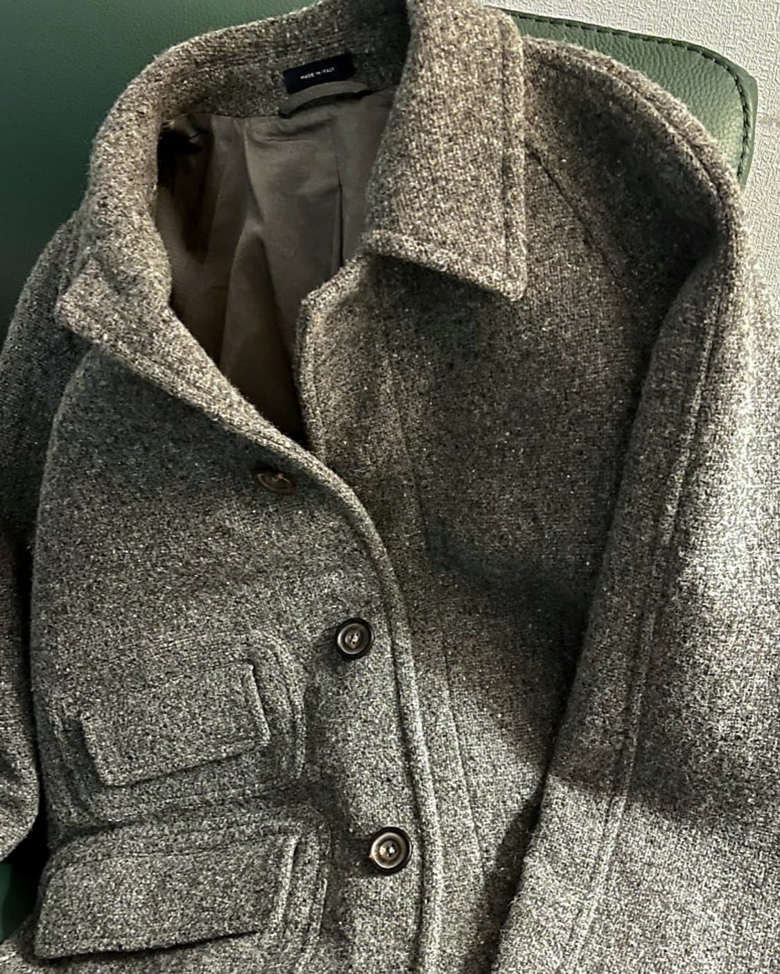 드레익스 미드 그레이 도네갈 울 발마칸 코트 (Drakes) 상품이미지1