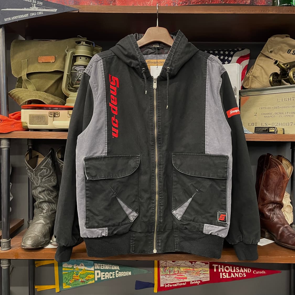 10s 스냅온 Snap-on 스펠 아웃 엘보패치 액티브 워크 자켓 상품이미지1