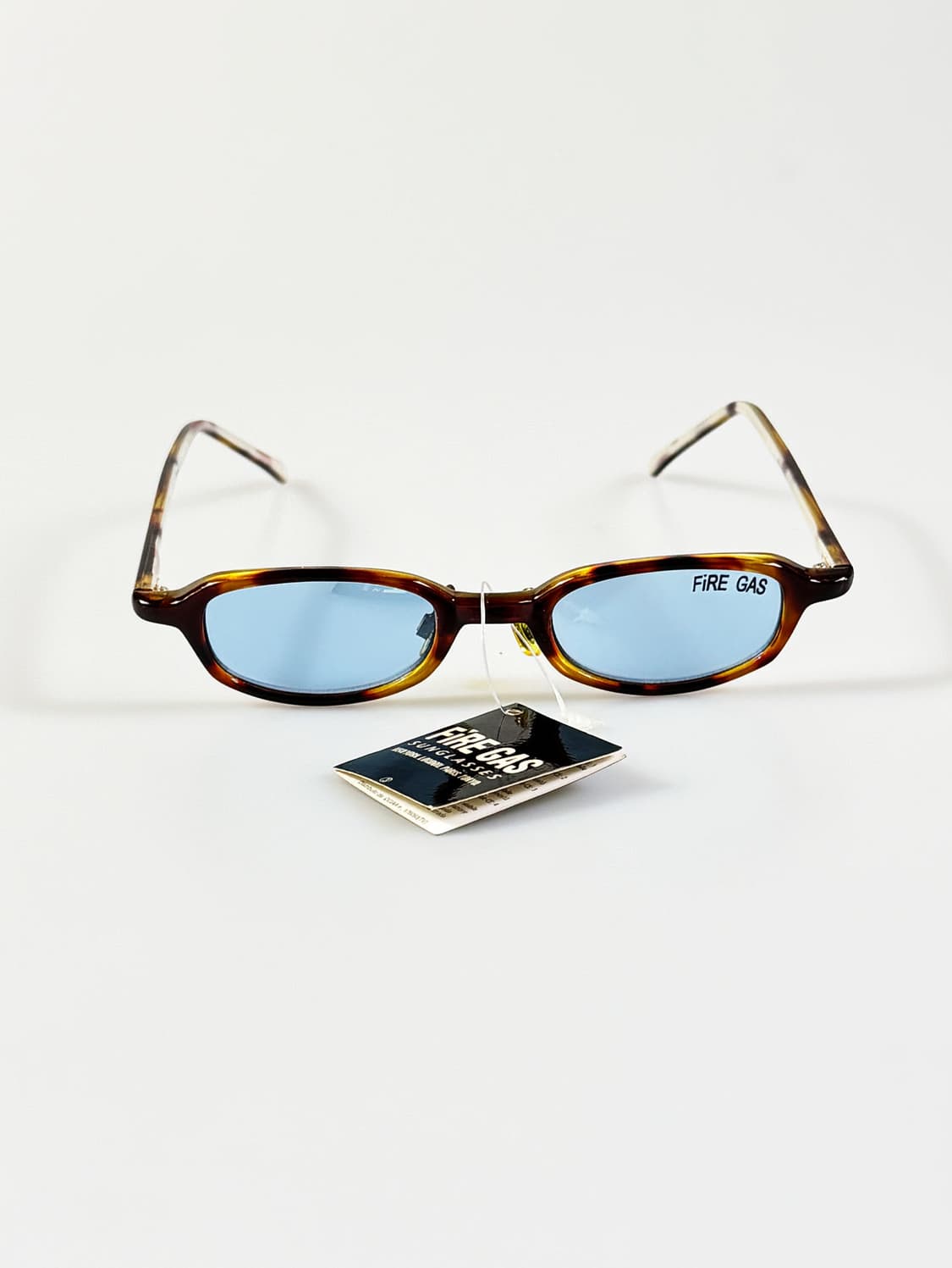 90s FIRE GAS 토터스쉘 뿔테 스퀘어 틴트 빈티지 선글라스 상품이미지2