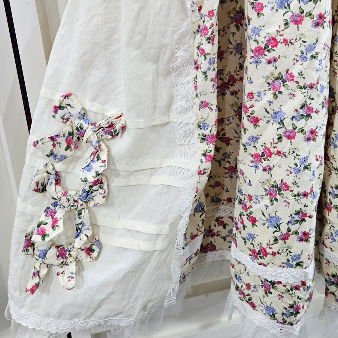 플라워 레이스 끈 원피스 상품이미지3