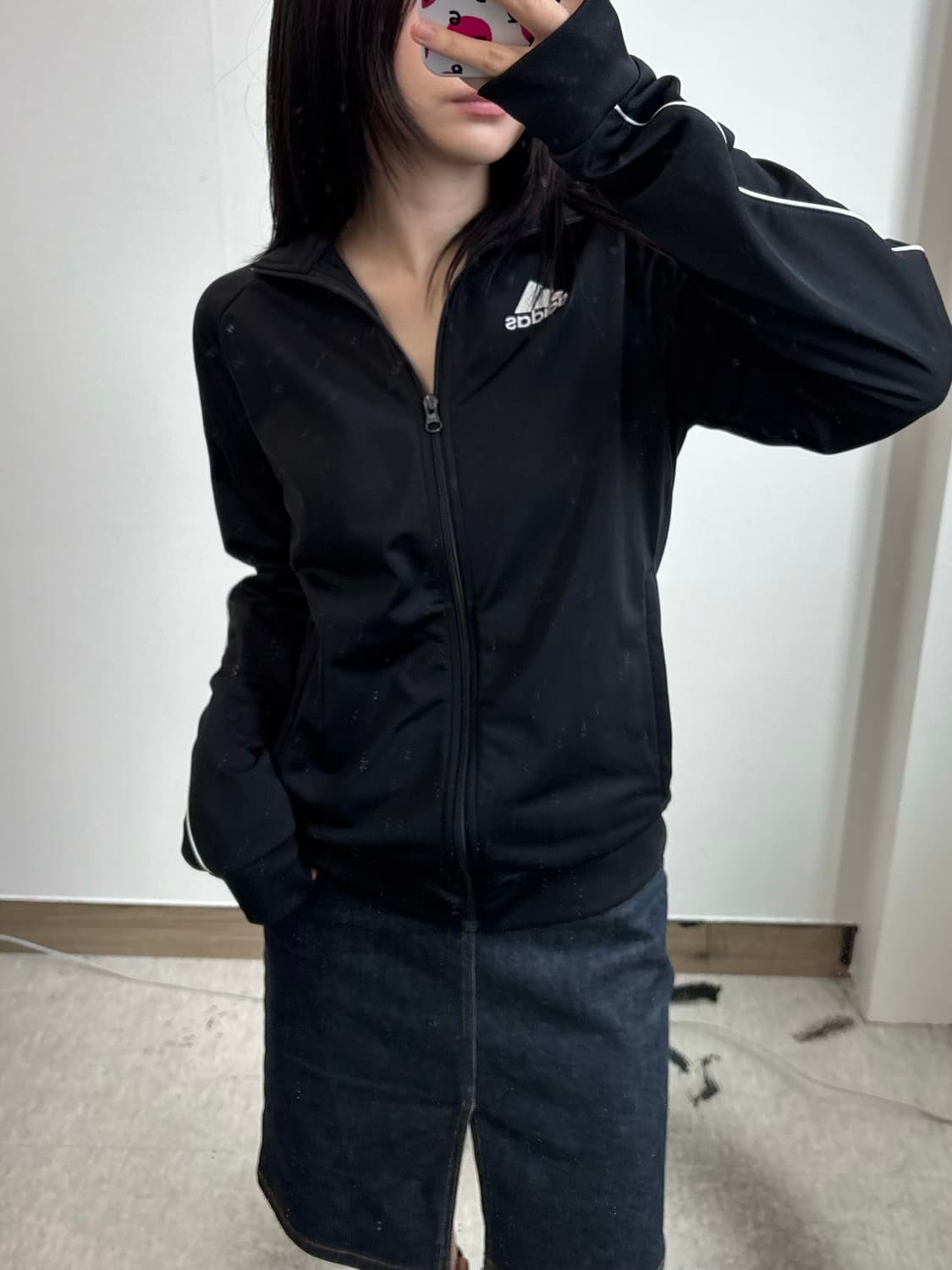 아디다스 블랙 트랙탑 져지 상품이미지1