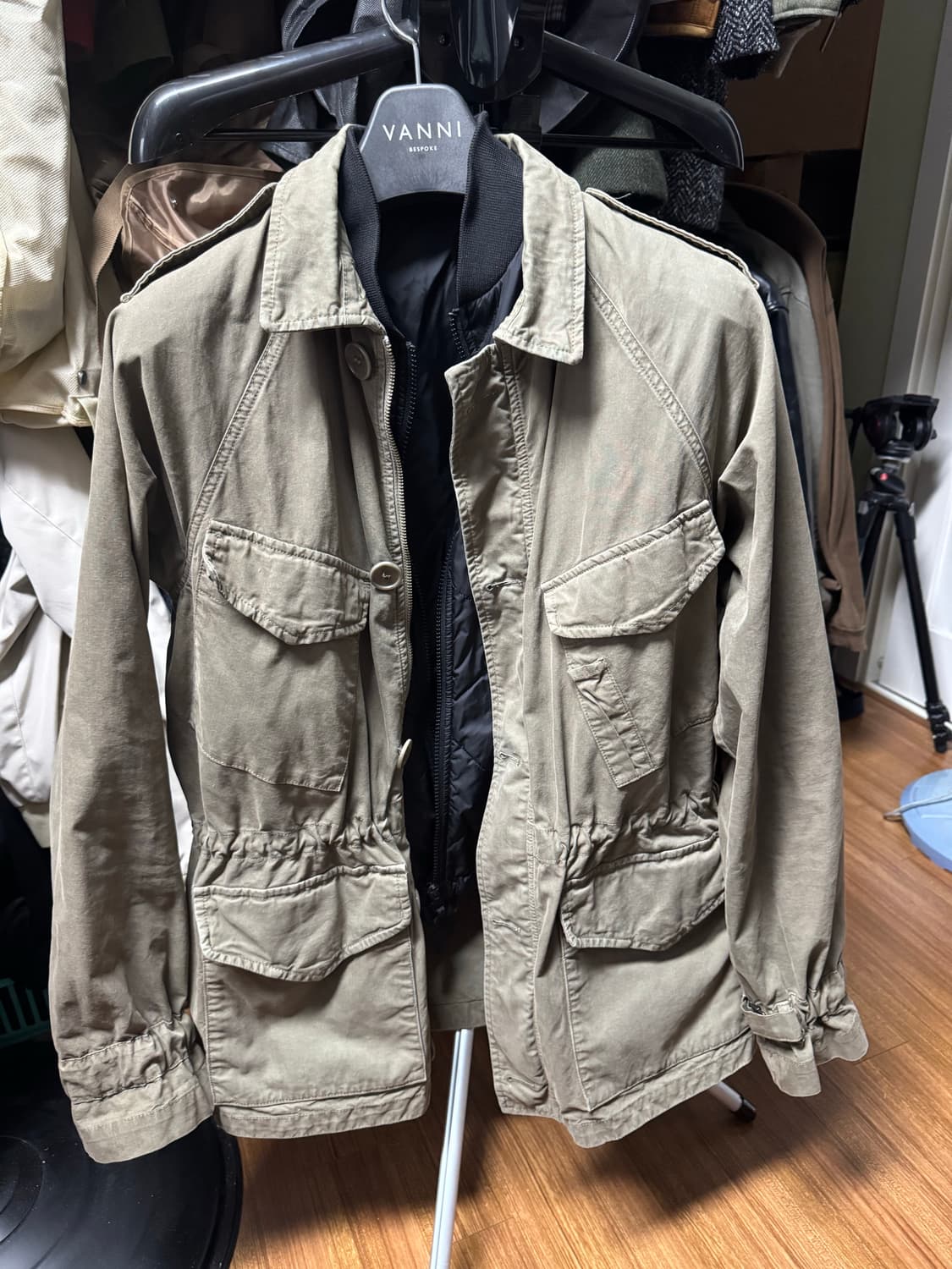 아스페시 퍼티그 야상 내피포함 S(103)  고가의 내피있는 제품으로 지 상품이미지1