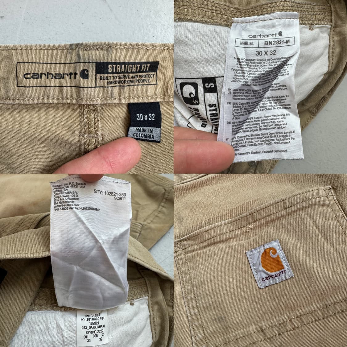 칼하트 OG 더블니 워크팬츠 상품이미지10