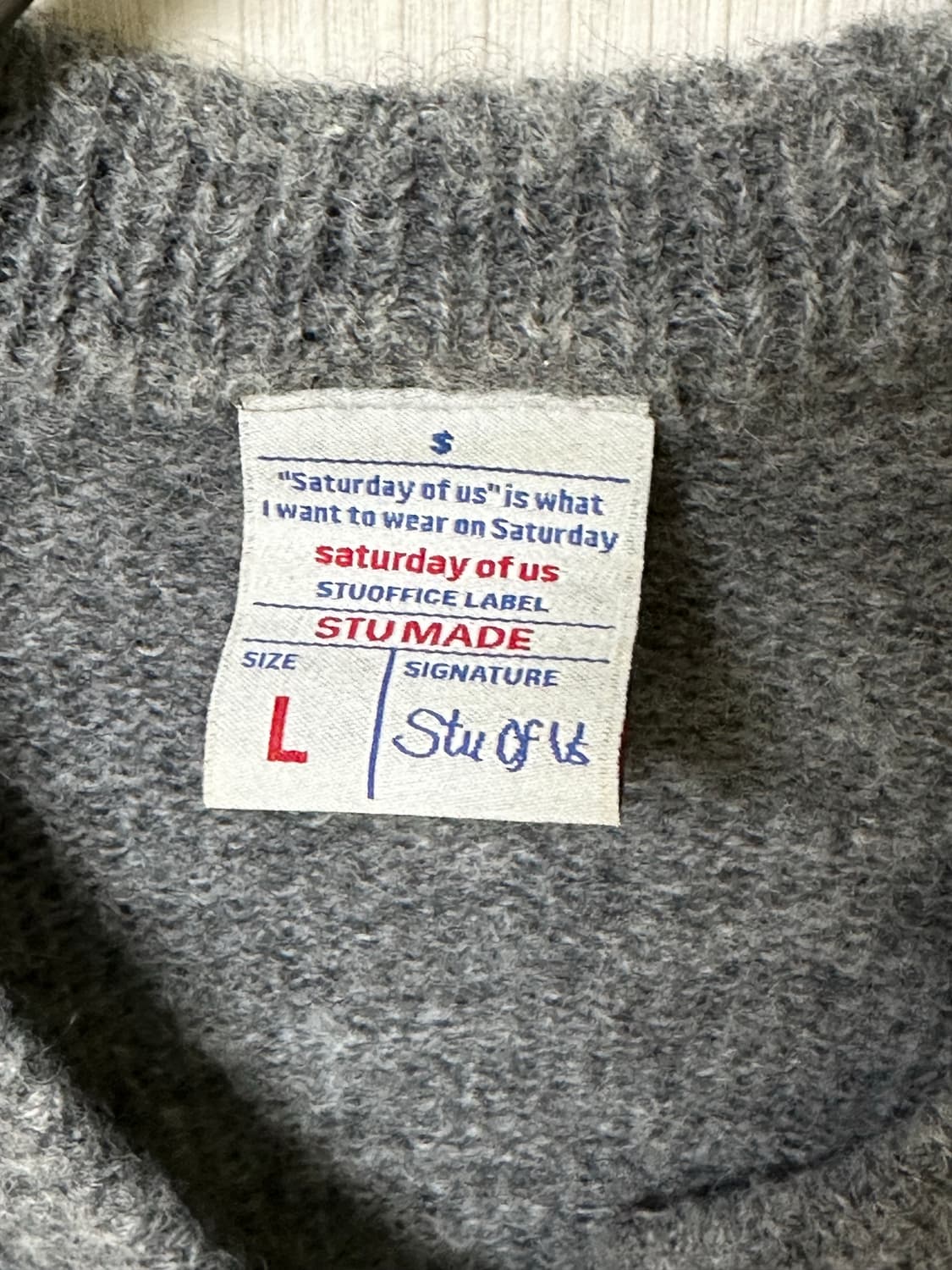 Stu 라운드넥 가디건 그레이 L 상품이미지3