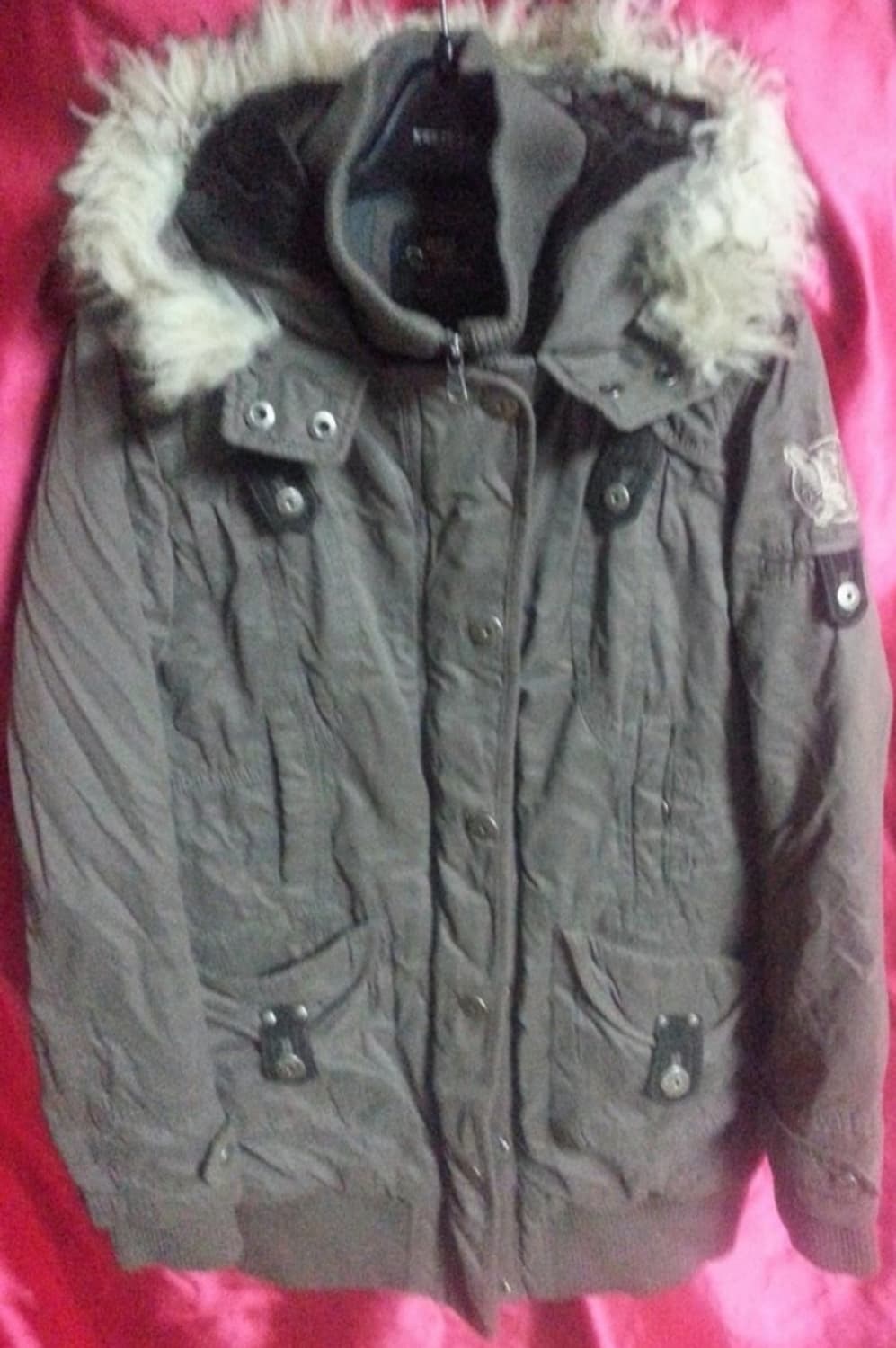 TBJ 여성 빈티지 털후드 야상 점퍼 밝은 밤갈색 90 상품이미지1