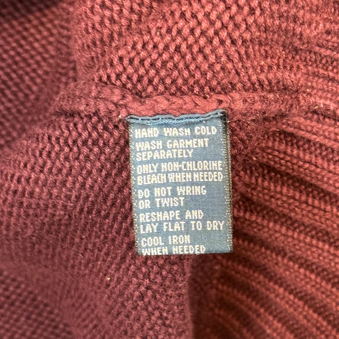 XXL) 폴로 랄프로렌 헤비 코튼 니트 조끼 베스트 버건디 상품이미지8