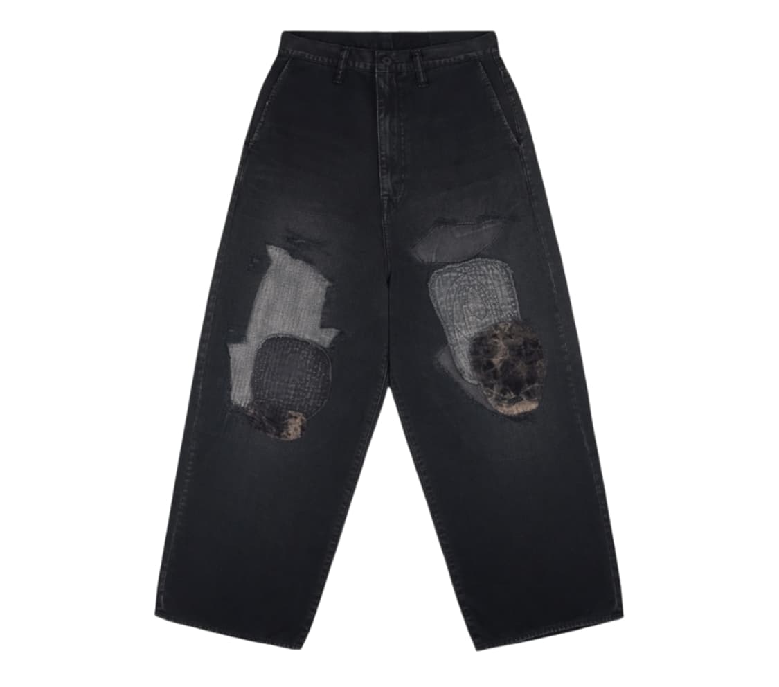 캐피탈 카츠라기 포트 배기 팬츠 블랙 상품이미지1